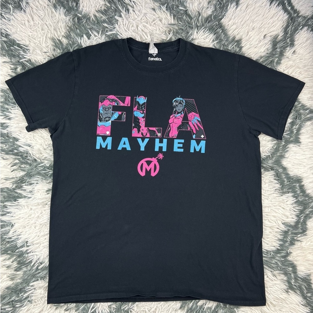 Fanatics Men’s Black Overwatch League Florida Mayhem T-shirt Size Large